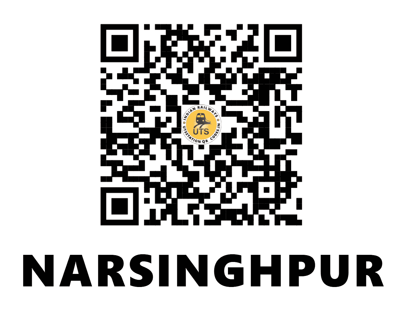 UTS QR Code for NARSINGHPUR - NU - WC (MADHYA PRADESH)